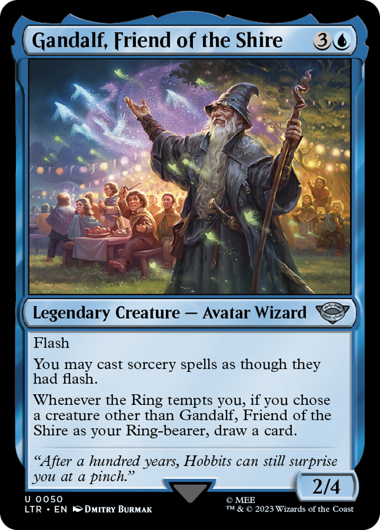 Gandalf, Friend of the Shire (LTR-050) [The Lord of the Rings: Tales of Middle-earth] Foil MTG Single Wizards of the Coast