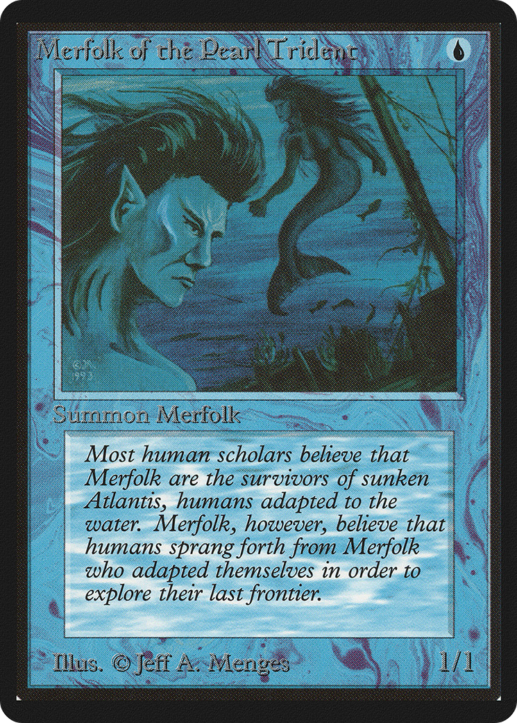 Merfolk of the Pearl Trident (LEB-067) [Oldschool] Limited Edition Beta MTG Single Wizards of the Coast