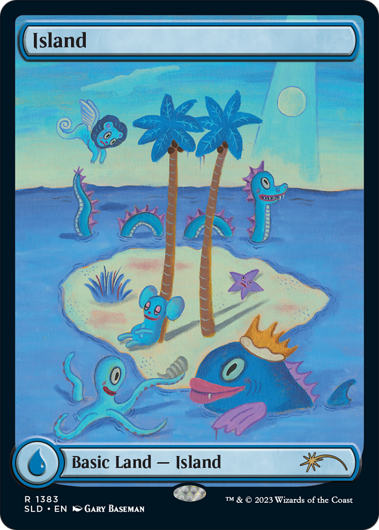 Island (1383) (SLD-1383) [Secret Lair] Drop (Full Art) Foil MTG Single Wizards of the Coast