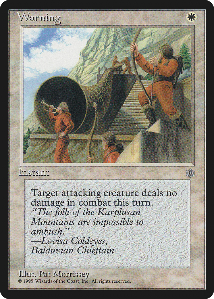 Warning (ICE-) [Ice Age] MTG Single Wizards of the Coast