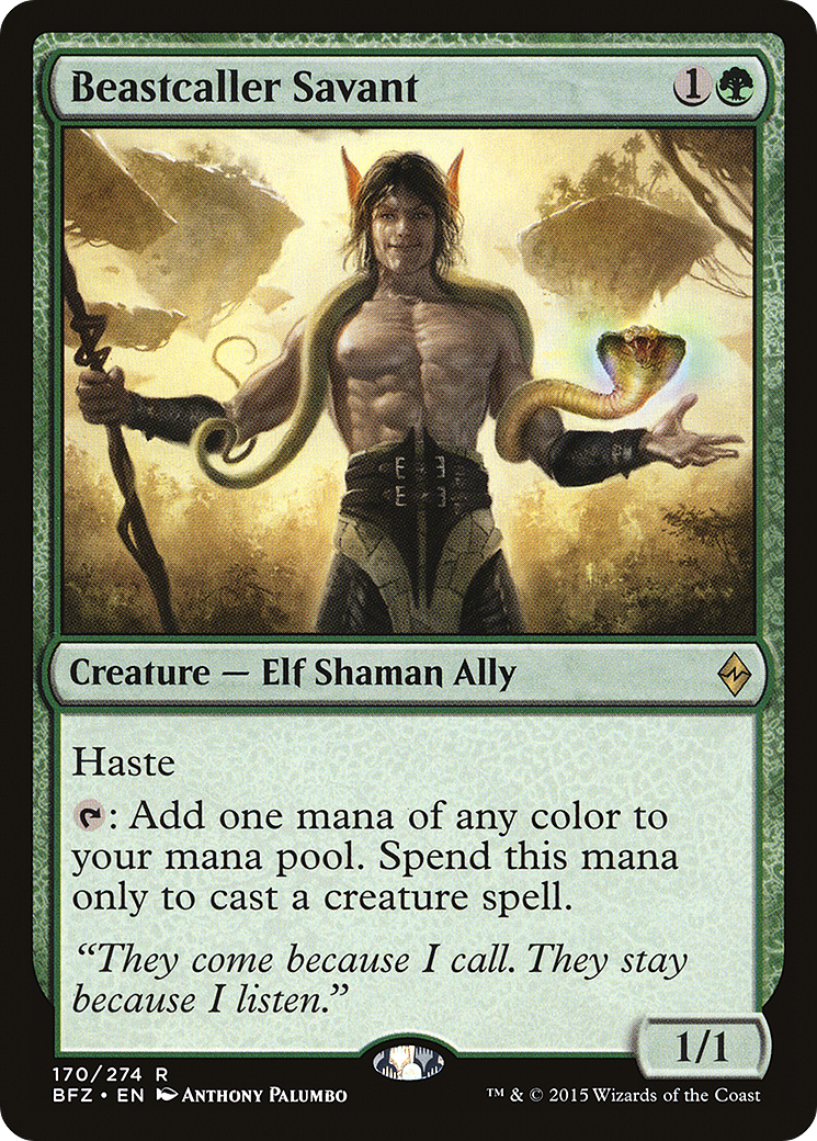 Beastcaller Savant (BFZ-170) [Battle for Zendikar] Foil MTG Single Wizards of the Coast