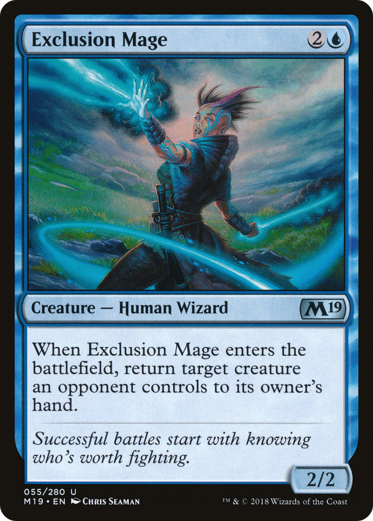 Exclusion Mage (M19-055) [Core Set 2019] MTG Single Wizards of the Coast