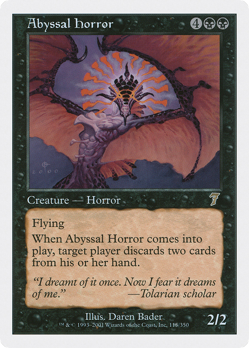Abyssal Horror (7ED-115) [Seventh Edition] MTG Single Wizards of the Coast