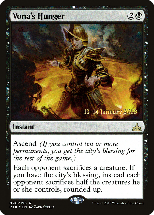 Vona's Hunger (PRE-090) [Rivals of Ixalan Promos] Foil MTG Single Wizards of the Coast