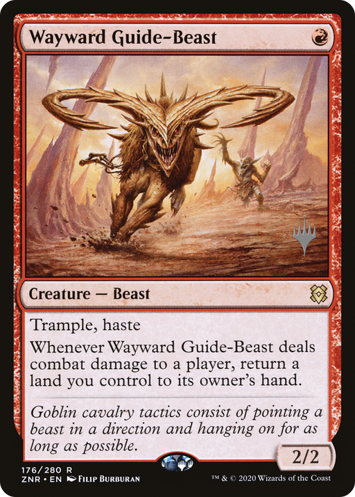 Wayward Guide-Beast (PPZNR-176P) [Zendikar Rising Promos] MTG Single Wizards of the Coast