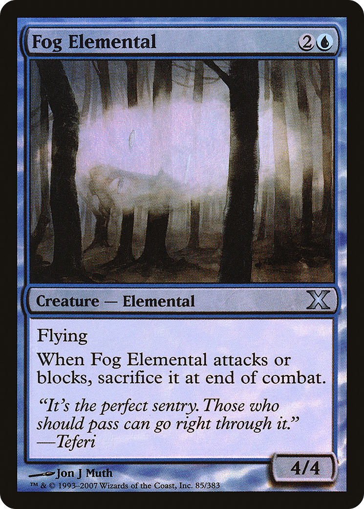 Fog Elemental (10E-85★) [Tenth Edition] Foil MTG Single Wizards of the Coast