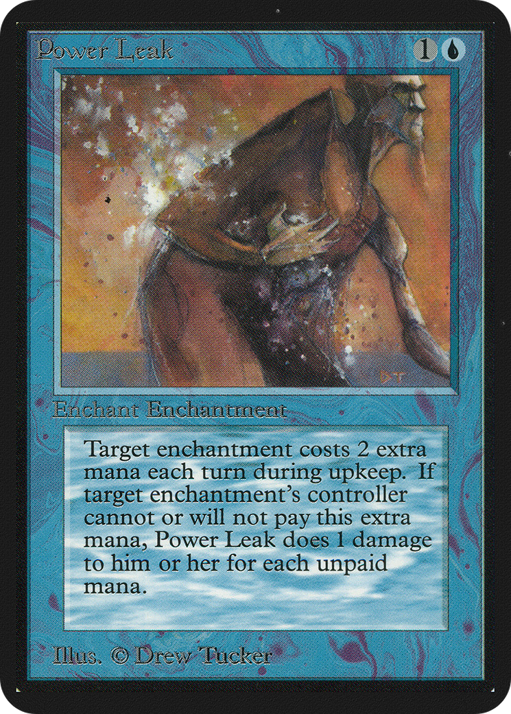 Power Leak (LEA-071) [Oldschool] Limited Edition Alpha MTG Single Wizards of the Coast