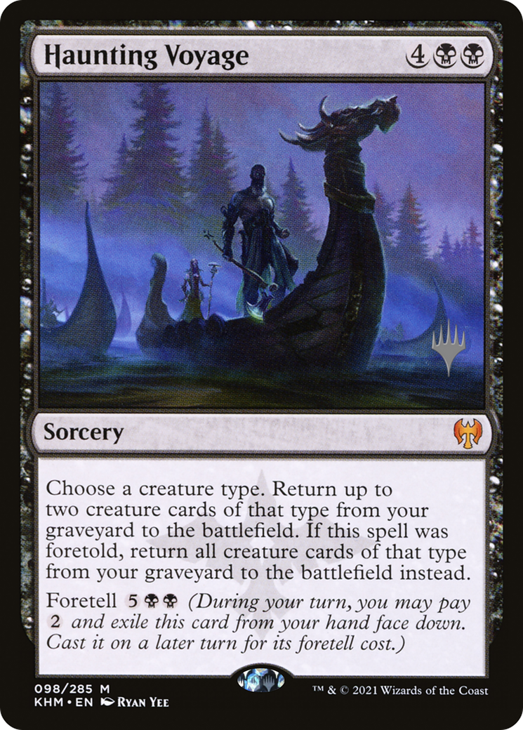 Haunting Voyage (PPKHM-098) [Kaldheim Promos] Foil MTG Single Wizards of the Coast