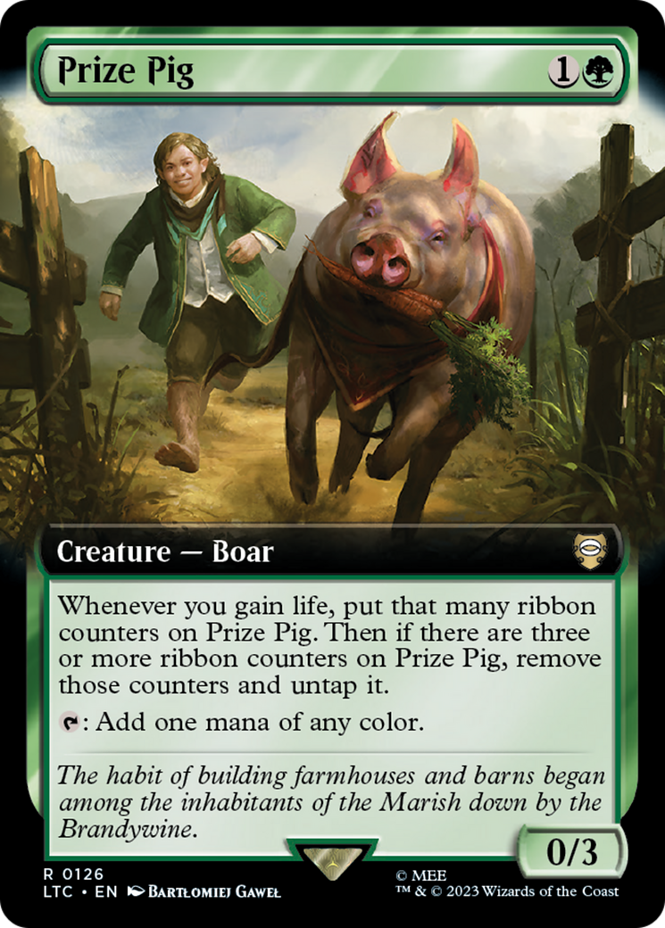 Prize Pig (LTC-126) [Tales of Middle-earth Commander] (Extended Art) Foil MTG Single Wizards of the Coast