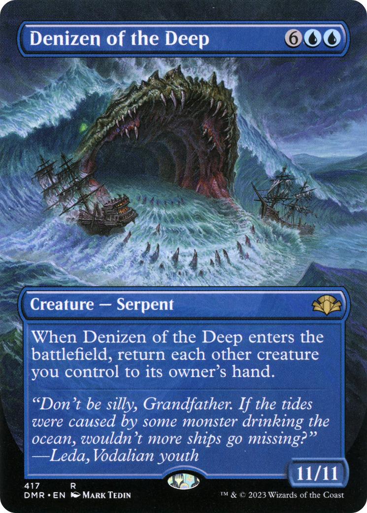 Denizen of the Deep (DMR-417) [Dominaria Remastered] (Borderless) Foil MTG Single Wizards of the Coast