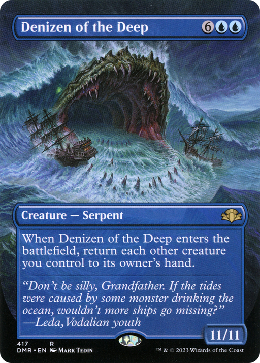 Denizen of the Deep (DMR-417) [Dominaria Remastered] (Borderless) Foil MTG Single Wizards of the Coast