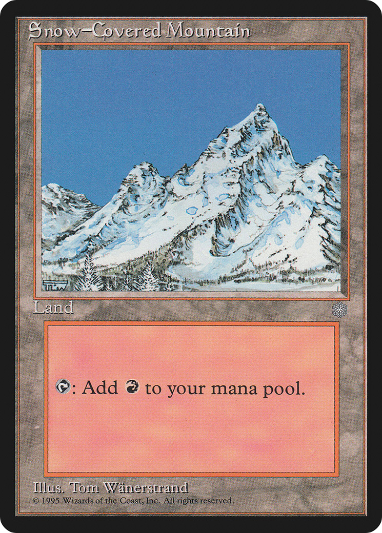 Snow-Covered Mountain (ICE-379) [Ice Age] MTG Single Wizards of the Coast