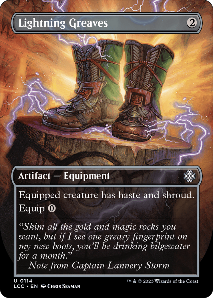 Lightning Greaves (LCC-114) [The Lost Caverns of Ixalan Commander] (Borderless) MTG Single Wizards of the Coast