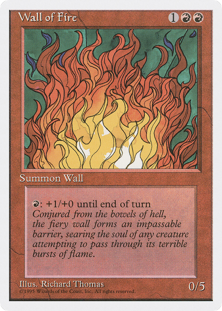 Wall of Fire (4ED-230) [Fourth Edition] MTG Single Wizards of the Coast