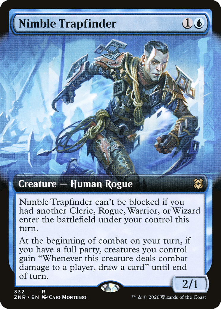 Nimble Trapfinder (ZNR-332) [Zendikar Rising] (Extended Art) MTG Single Wizards of the Coast