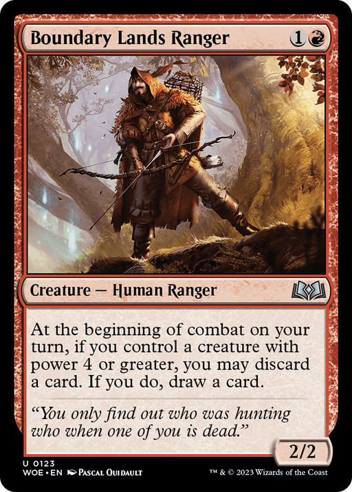 Boundary Lands Ranger (WOE-123) [Wilds of Eldraine] MTG Single Wizards of the Coast