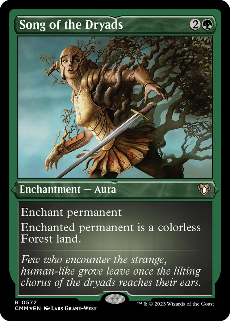 Song of the Dryads (CMM-572) [Commander Masters] Etched Foil MTG Single Wizards of the Coast
