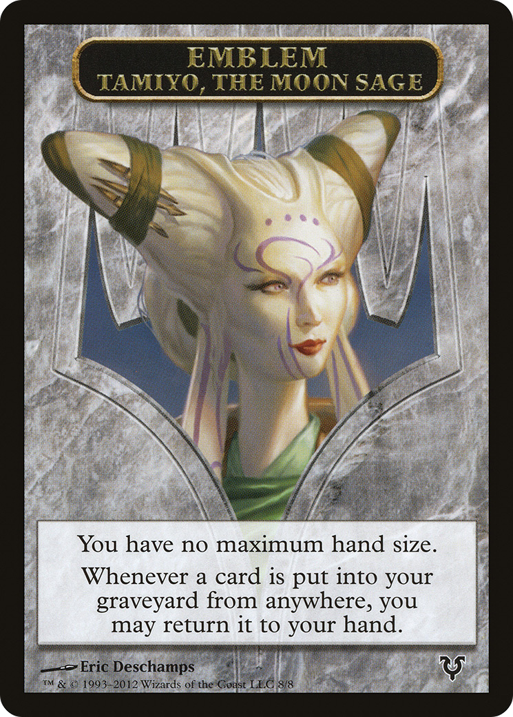 Emblem - Tamiyo, the Moon Sage (AVR-008) [Tokens] Avacyn Restored Tokens MTG Single Wizards of the Coast