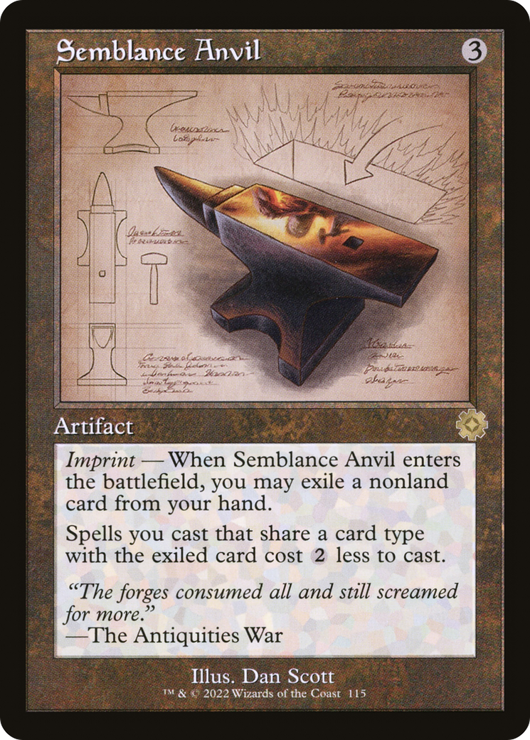 Semblance Anvil (Schematic) (BRR-115) [The Brothers' War Retro Artifacts] MTG Single Wizards of the Coast