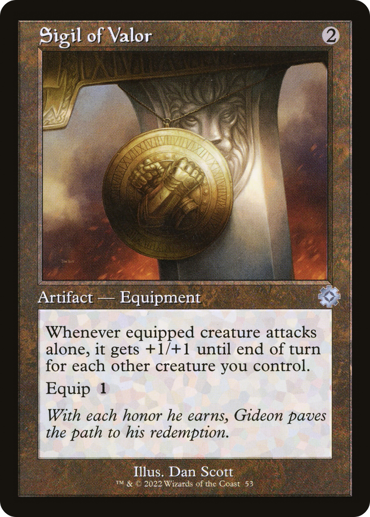 Sigil of Valor (BRR-053) [The Brothers' War Retro Artifacts] Foil MTG Single Wizards of the Coast