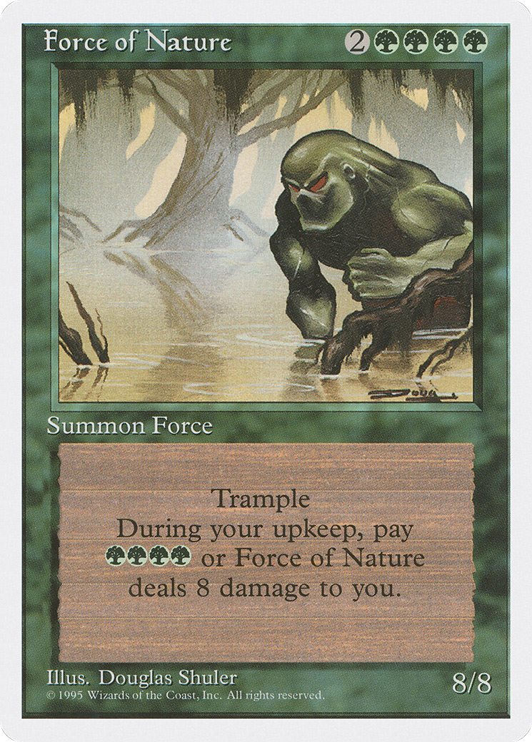 Force of Nature (4ED-) [Fourth Edition] MTG Single Wizards of the Coast