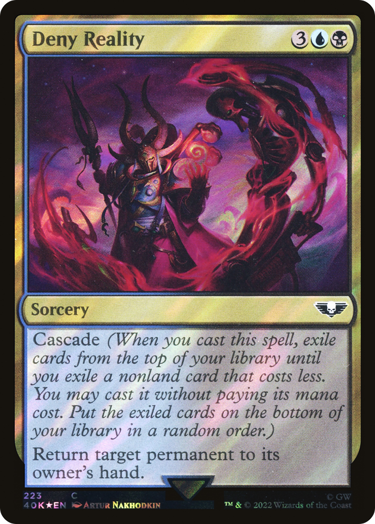 Deny Reality (Surge Foil) (40K-223) [Warhammer 40,000 Commander] Foil MTG Single Wizards of the Coast