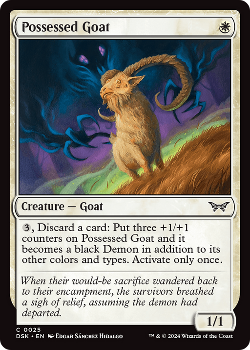 Possessed Goat (DSK-025) [Duskmourn: House of Horror] Foil MTG Single Wizards of the Coast