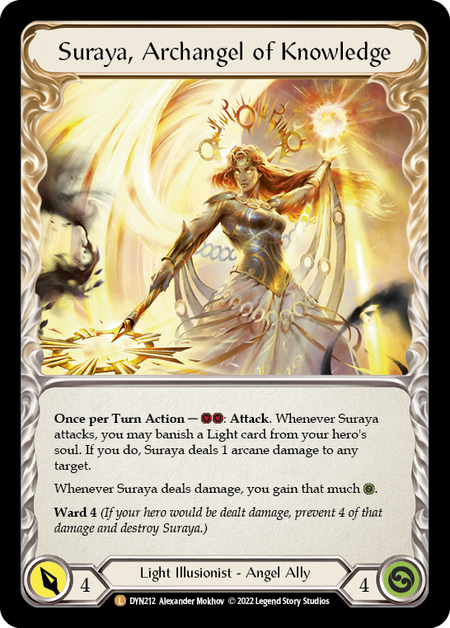Invoke Suraya // Suraya, Archangel of Knowledge [DYN212] (Dynasty)  Cold Foil Flesh And Blood Single Flesh And Blood   