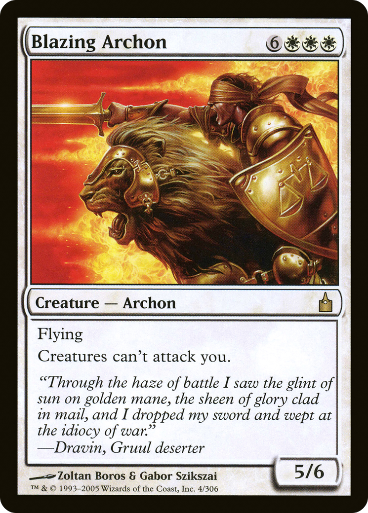 Blazing Archon (RAV-004) [Ravnica: City of Guilds] MTG Single Wizards of the Coast