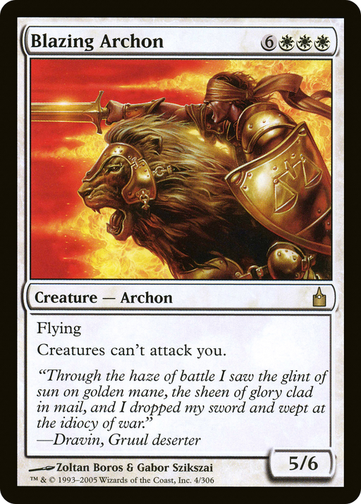 Blazing Archon (RAV-004) [Ravnica: City of Guilds] MTG Single Wizards of the Coast