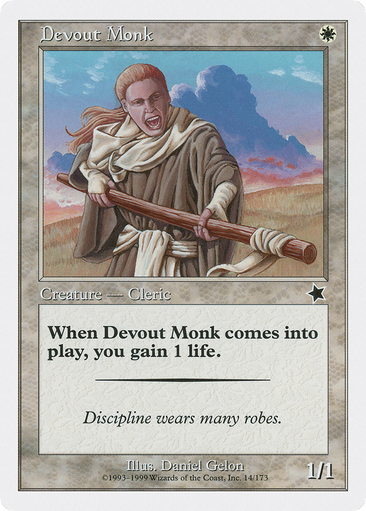 Devout Monk (S99-014) [Misc] Starter 1999 MTG Single Wizards of the Coast