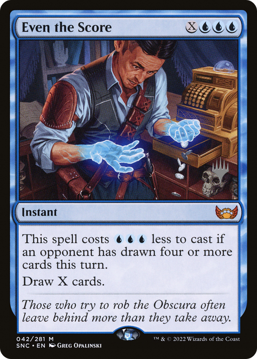 Even the Score (PPSNC-042) [Streets of New Capenna Promos] Foil MTG Single Wizards of the Coast