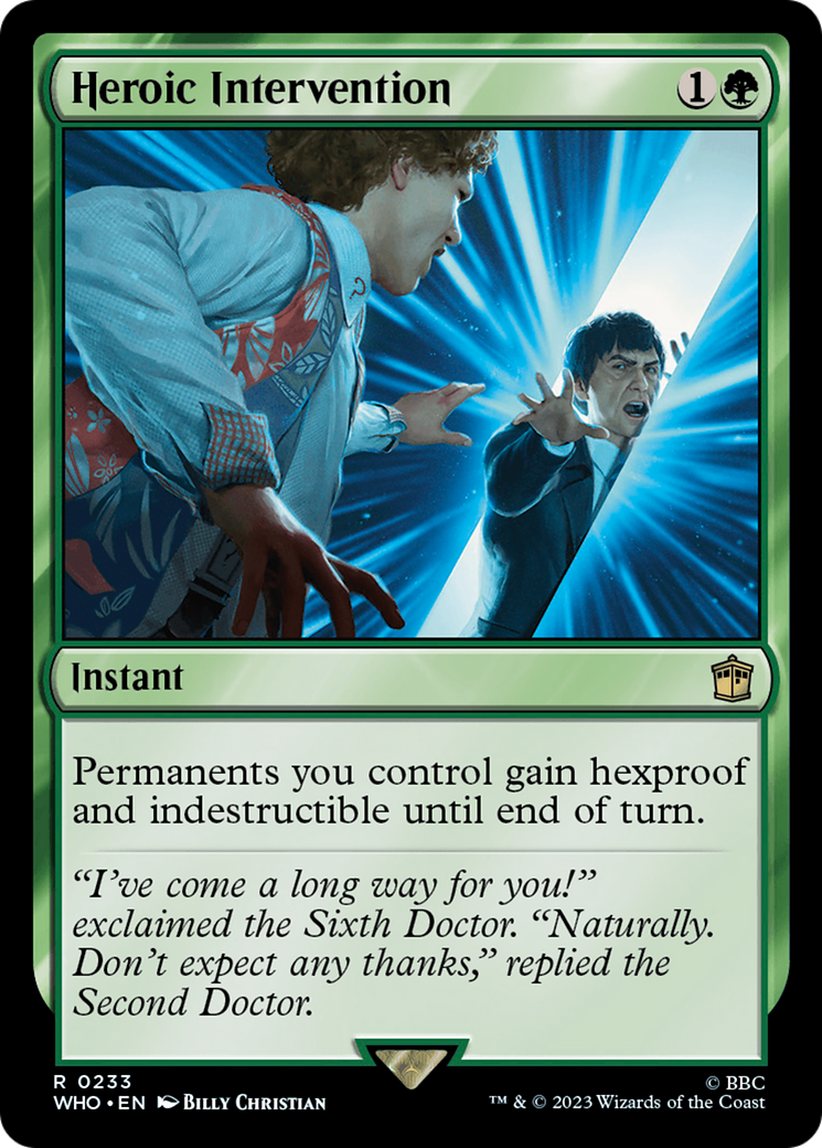 Heroic Intervention (WHO-233) [Doctor Who] MTG Single Wizards of the Coast