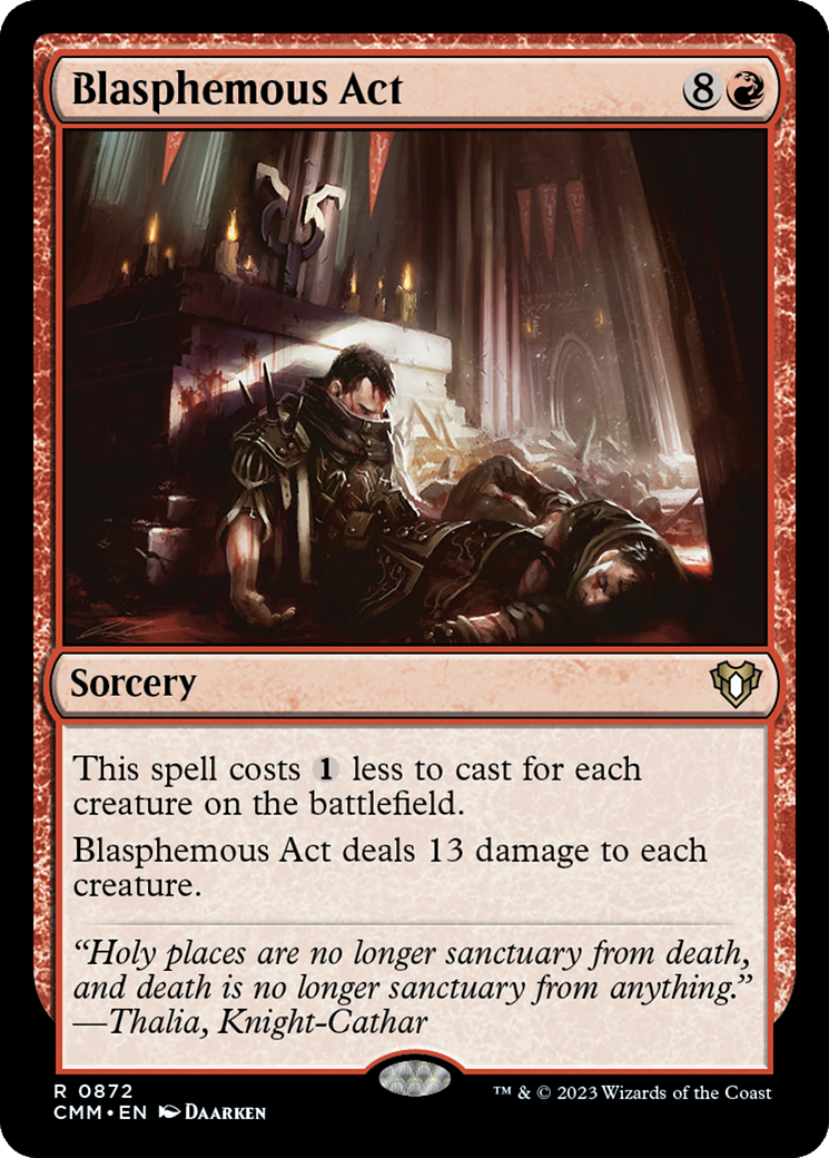 Blasphemous Act (CMM-872) [Commander Masters] MTG Single Wizards of the Coast