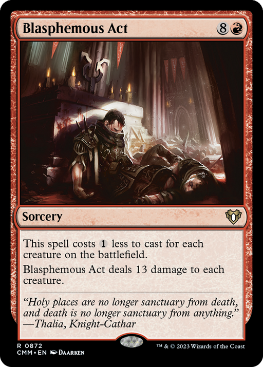Blasphemous Act (CMM-872) [Commander Masters] MTG Single Wizards of the Coast
