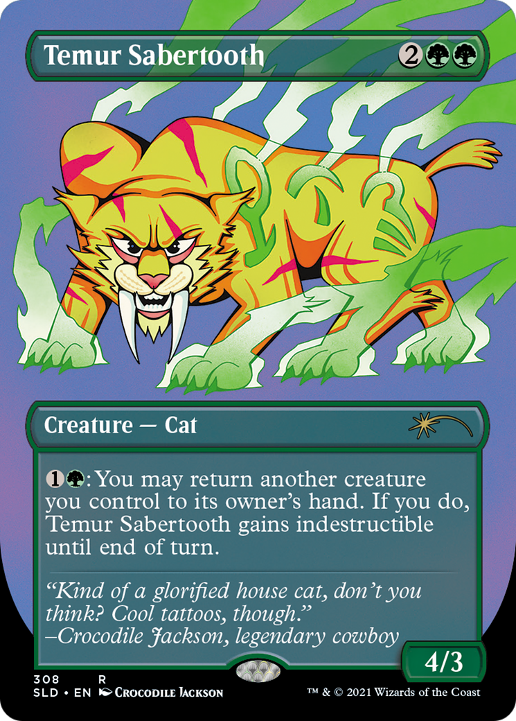 Temur Sabertooth (SLD-308) [Secret Lair] Drop (Borderless) MTG Single Wizards of the Coast