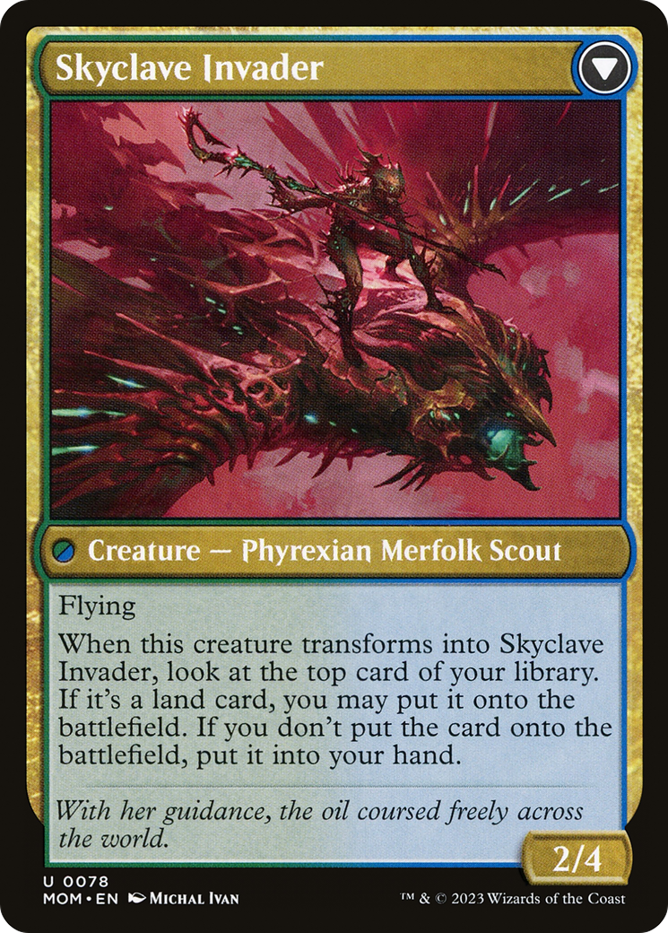 Skyclave Aerialist // Skyclave Invader (MOM-078) [March of the Machine] MTG Single Wizards of the Coast