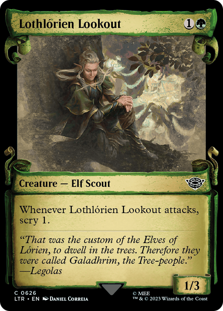 Lothlorien Lookout (Showcase Scrolls) (LTR-626) [The Lord of the Rings: Tales of Middle-earth] (Showcase) MTG Single Wizards of the Coast