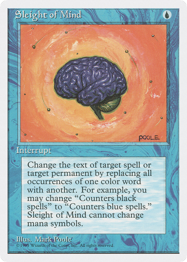 Sleight of Mind (4ED-102) [Fourth Edition] MTG Single Wizards of the Coast
