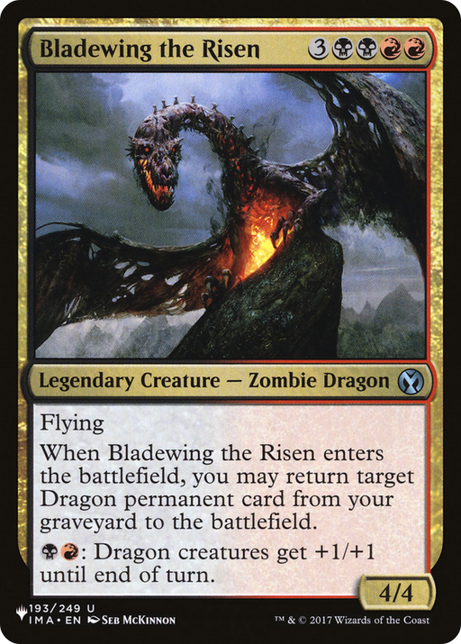 Bladewing the Risen (PLST-IMA-193) [Mystery Booster] The List MTG Single Wizards of the Coast