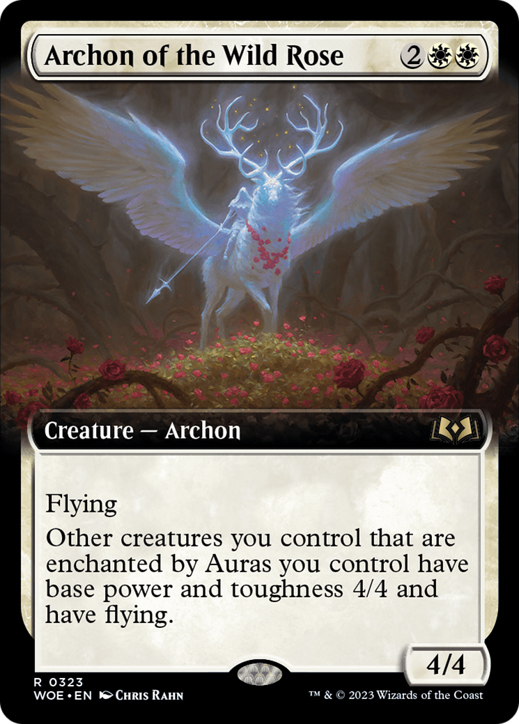 Archon of the Wild Rose (WOE-323) [Wilds of Eldraine] (Extended Art) Foil MTG Single Wizards of the Coast