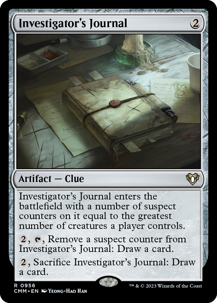 Investigator's Journal (CMM-956) [Commander Masters] MTG Single Wizards of the Coast