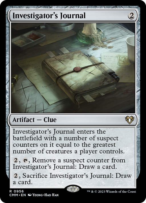 Investigator's Journal (CMM-956) [Commander Masters] MTG Single Wizards of the Coast