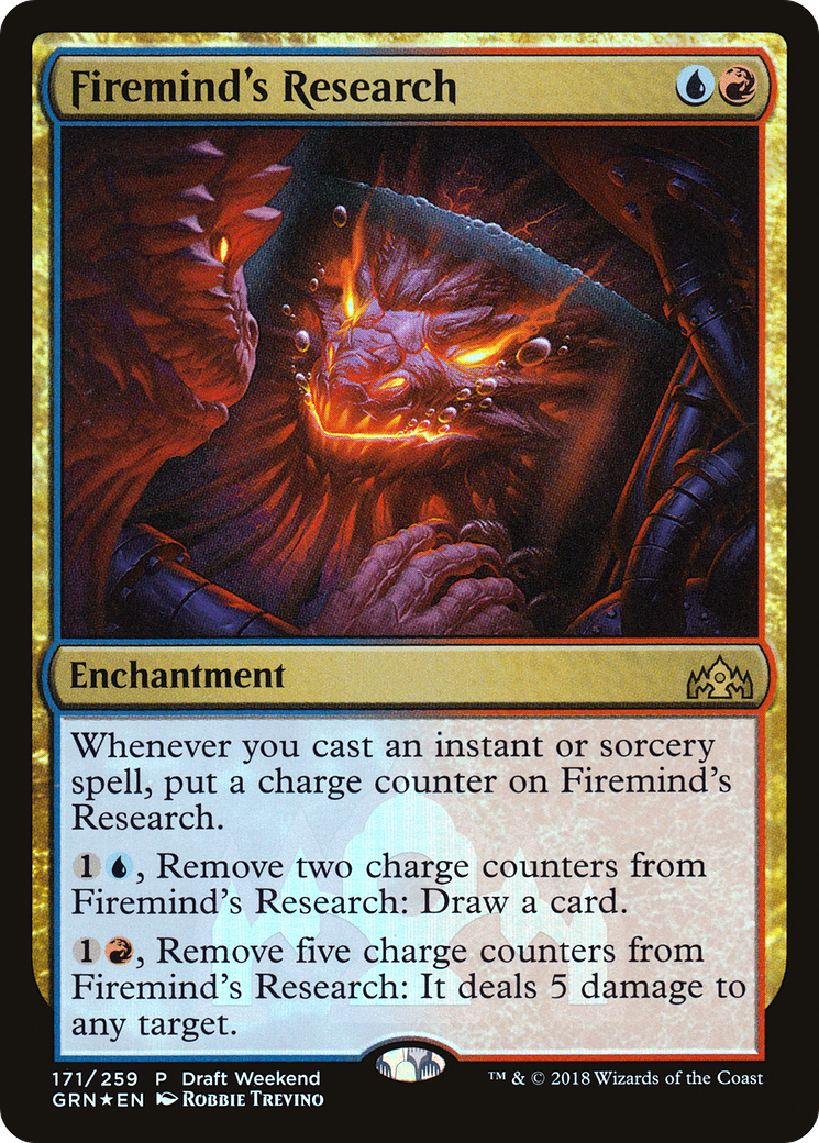 Firemind's Research (LARP-171) [Guilds of Ravnica Promos] Foil MTG Single Wizards of the Coast