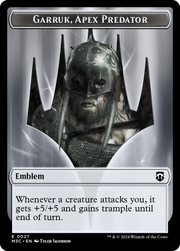 Garruk, Apex Predator Emblem // Saproling Double-Sided Token [Tokens] Modern Horizons 3 Commander Tokens MTG Single Magic: The Gathering