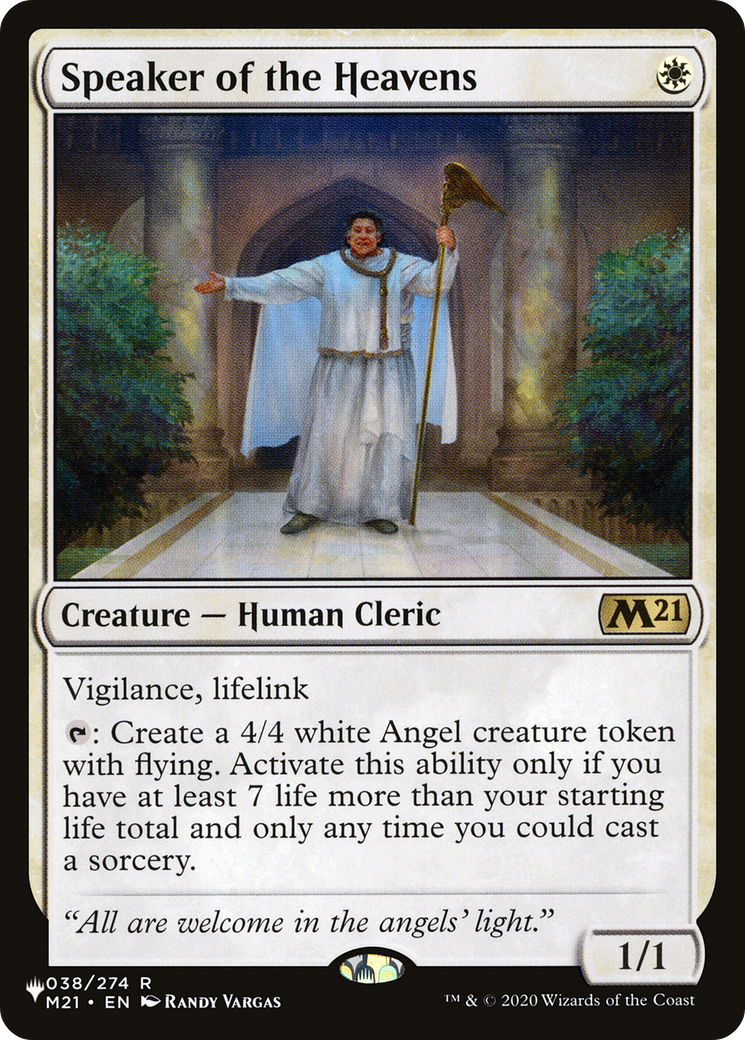 Speaker of the Heavens (PLST-M21-38) [Mystery Booster] The List MTG Single Wizards of the Coast