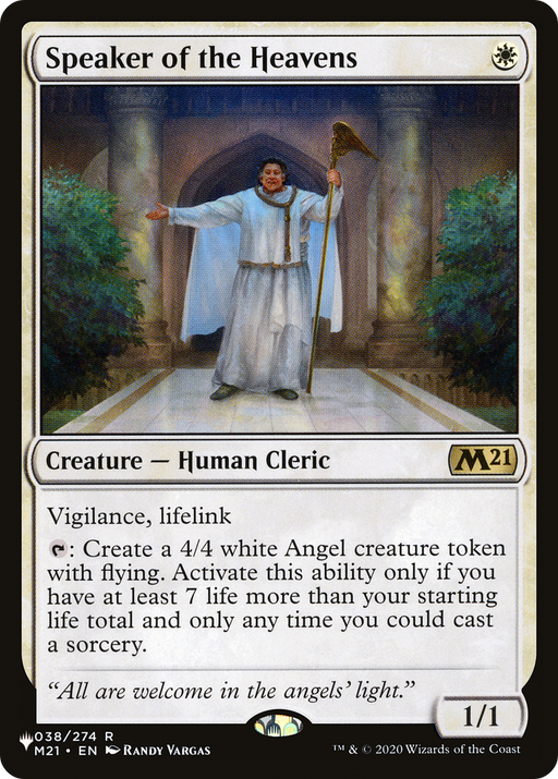 Speaker of the Heavens (PLST-M21-38) [Mystery Booster] The List MTG Single Wizards of the Coast