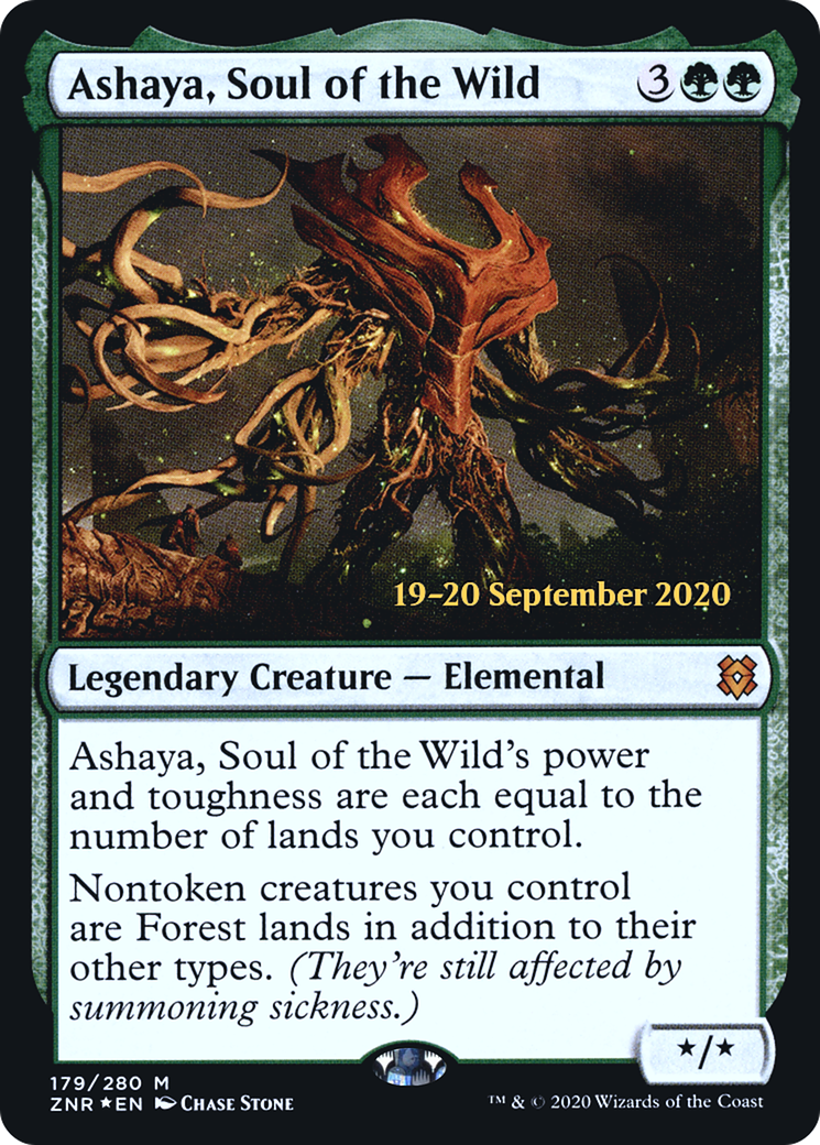 Ashaya, Soul of the Wild (PRE-179) [Zendikar Rising Promos] Foil MTG Single Wizards of the Coast