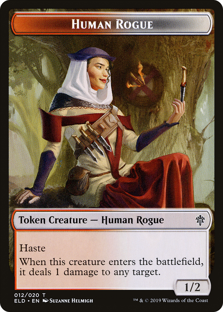 Human Rogue (TELD-012) [Tokens] Throne of Eldraine Tokens Foil MTG Single Wizards of the Coast