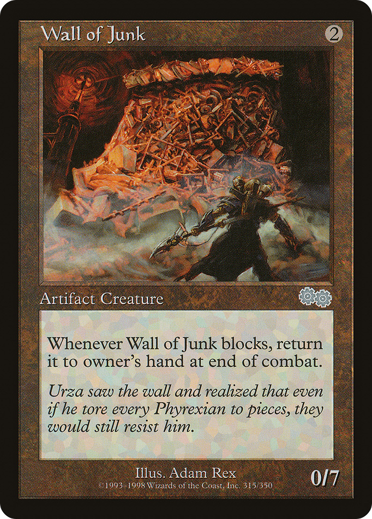 Wall of Junk (USG-315) [Urza's Saga] MTG Single Wizards of the Coast